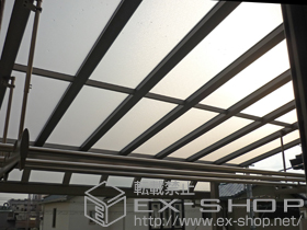 のバルコニー・ベランダ屋根 パワーアルファ RB型 屋根タイプ 単体 積雪〜30cm対応＋吊り下げ物干し ワイド 標準 2本入 施工例