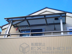 のテラス屋根 プレシオステラス R型 屋根タイプ 単体 積雪〜20cm対応 施工例