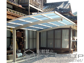 のカーポート レイナポートグラン　積雪〜20cm対応+着脱式サポート柱 標準 2本入り 施工例