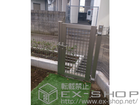 の門扉 プリレオ R7型 片開き 柱使用 施工例