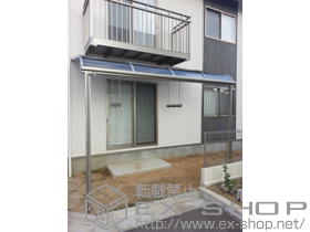 のテラス屋根 ライザーテラスII R型 テラスタイプ 単体 積雪〜20cm対応＋吊り下げ物干し ワイド ロング 2本入 施工例