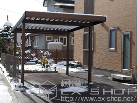 のカーポート ジーポートneo 積雪100cmＡタイプ 角柱4本柱 積雪〜100cm対応 施工例