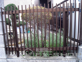 のフェンス・柵 レスティンフェンス6型 自由柱施工 施工例