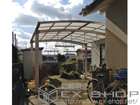 のカーポート カーブポートシグマIII ワイド 積雪〜20cm対応＋吊り下げ物干し ワイド 2本入 施工例