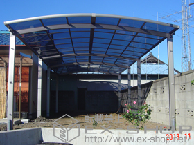 のカーポート カーブポートシグマIII ワイド 縦連棟 積雪〜20cm対応 施工例