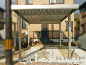 のカーポート ジーポートneo 積雪100cmAタイプ 角柱4本  標準鼻隠し 積雪〜100cm対応 施工例