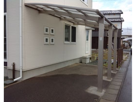 のカーポート ルーフポートシグマIII 1500 積雪〜50cm対応 施工例