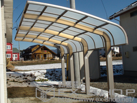 のカーポート テールポートシグマIII 1500 延長 積雪〜50cm対応 施工例