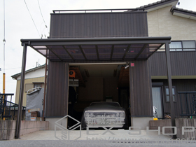 のテラス屋根 ライザーテラスII F型 テラスタイプ 単体 積雪〜20cm対応 施工例