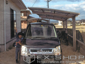 のカーポート カーブポートシグマIII 延長 積雪〜20cm対応 施工例