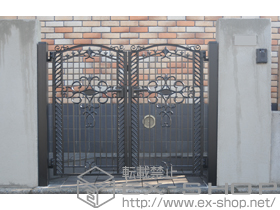 の門扉 フェスタB型門扉 両開き 柱使用 施工例