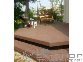 YKKAPのウッドデッキ リウッドデッキ 200 *特注仕様＋段床セット *側面・斜め・正面部分 施工例