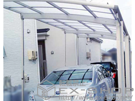 のカーポート レイナポートグラン 延長　積雪〜20cm対応＋レイナポートグラン着脱式サポート 施工例