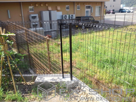 のフェンス・柵 イーネットフェンス1F型 自由柱タイプ 施工例