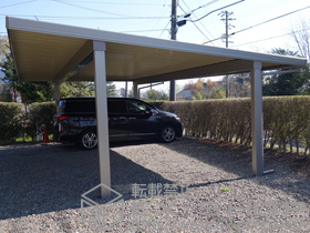 のカーポート テリオスポートIII 1500 3台用 角柱4本 積雪〜50cm対応 施工例