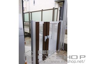 のフェンス・柵 カムフィX 14型 多段支柱施工 施工例