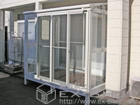 のテラス囲い・サンルーム ほせるんですII F型 床納まり ランマ無 積雪〜20cm対応+網戸 施工例