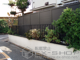のフェンス・柵 ハイスクリーンフェンスA型 フリーポールタイプ 施工例