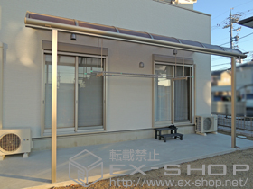 のテラス屋根 パワーアルファ RB型 テラスタイプ 単体 積雪〜30cm対応＋吊り下げ物干し ロング 標準 2本入 施工例