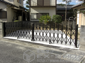 のカーゲート トリップゲート RB型 ノンレール 両開き 64W（32S+32M） 施工例