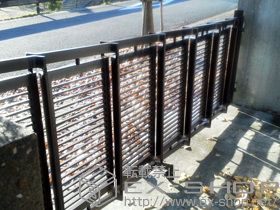 のカーゲート エクスライン伸縮ゲート1型 ノンレール 片開き 31S 施工例