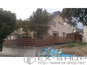 のフェンス・柵 ジオーナフェンスYP型 マテリアルカラー フリーポールタイプ 施工例