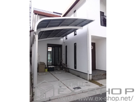 のカーポート テールポートシグマIII 積雪〜20cm対応+収納式物干し 標準タイプ 2本入り 施工例