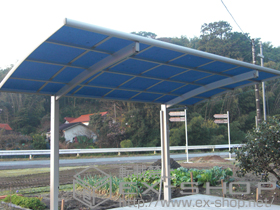 のカーポート レイナポートグラン　積雪〜20cm対応+レイナポートグラン　着脱式サポート柱　標準・ハイルーフ兼用　2本入り 施工例