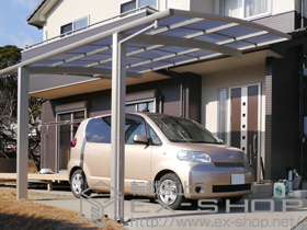 のカーポート レイナベーカポートグラン　積雪〜20cm対応+レイナベーカポートグラン用　サイドパネル　2段 施工例
