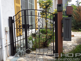 の門扉 コラゾン1型門扉 両開き親子 柱使用 施工例