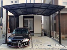 のカーポート カーブポートシグマIII ワイド 積雪〜20cm対応 施工例