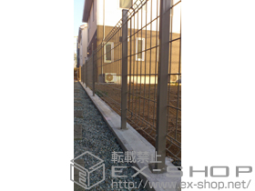 のフェンス・柵 ハイグリッドフェンスUF8型 フリーポールタイプ 施工例