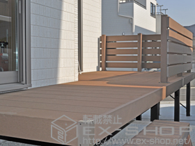 のウッドデッキ リウッドデッキ 200+リウッドデッキフェンス3型 施工例