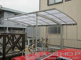 のカーポート プレシオスポート 積雪〜20cm対応＋プレシオスポート用　サイドパネル＋プレシオスポート用 着脱式サポート2本入 施工例