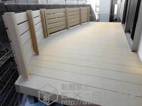 のウッドデッキ リウッドデッキ 200+ リウッドデッキフェンス3型 施工例