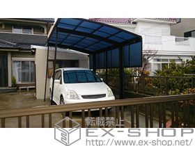 のカーポート プレシオスポート 積雪〜20cm対応＋プレシオスポート サイドパネル 1段 施工例