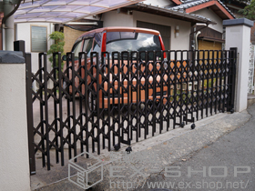 のカーゲート トリップゲート 傾斜地専用型 ノンレール 片開き 47S 施工例