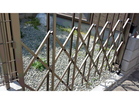 のカーゲート トリップゲート RA型 ノンレール 片開き 18S 施工例