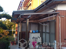 のテラス屋根 ライザーテラスII F型 テラスタイプ 単体 積雪〜20cm対応 施工例