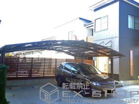 のカーポート カーブポートシグマIII ワイド 積雪〜20cm対応 施工例