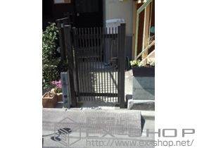 の門扉 ハイ千峰 片開き 柱使用 施工例