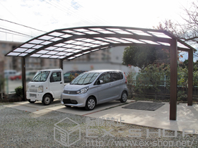 のカーポート レイナトリプルポートグラン　積雪〜20cm対応＋水平式物干し(カーポート柱用) 2本入り 施工例