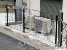 のフェンス・柵 イーネットフェンス1F型 自由柱タイプ 施工例