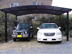 のカーポート カーブポートシグマIII ワイド 積雪〜20cm対応 施工例