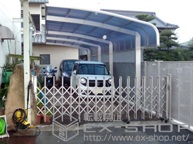 のカーゲート レイオス1型 ノンレール 片開き 34S 施工例