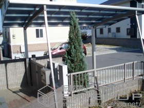 のカーポート プレシオスポート 積雪〜20cm対応+着脱式サポート 2本入 施工例