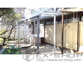 のテラス屋根 ライザーテラスII R型 テラスタイプ 単体 積雪〜20cm対応 施工例