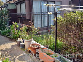 のフェンス・柵 イーネットフェンス1F型 自由柱タイプ 施工例