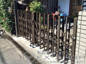 のカーゲート アルシャインII H型 Aタイプ ノンレール 両開き親子 (150+190)WP 施工例