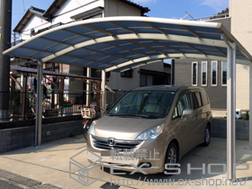 のカーポート レイナツインポートグラン　積雪〜20cm対応＋水平式物干し 2本入 施工例